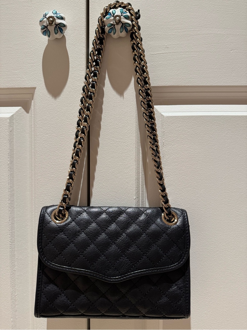 Rebecca Minkoff Black Quilted Chain Shoulder Bag